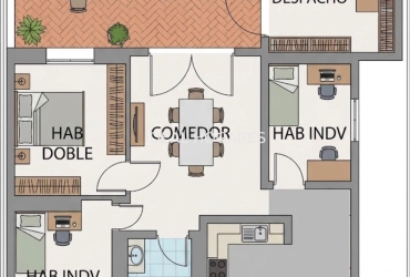 Vivienda-Piso-Piso 80m2 con terraza a nivel de 65 m2 36