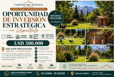 Inversión-Edificio-Complejo de cabañas en Alta Montaña, Uspallata, Mendoza, Argentina