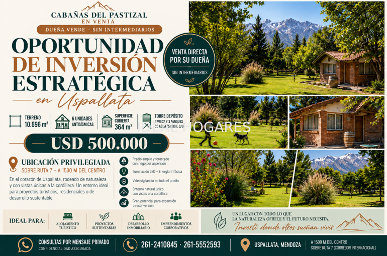 Inversión-Edificio-Complejo de cabañas en Alta Montaña, Usp 1