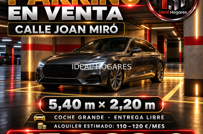 Garaje-Parking coche-MAGNIFICA PLAZA PARQUING BCN  IDEAL INVE 1